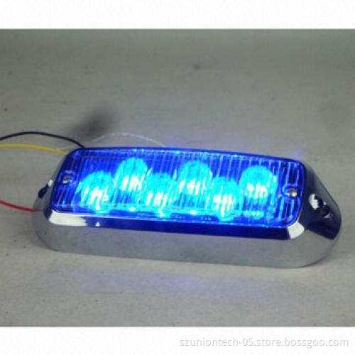6-piece LED Warning Light with 1W Power, GEN3 Base, 11 to 22 Kinds of Flash Patterns